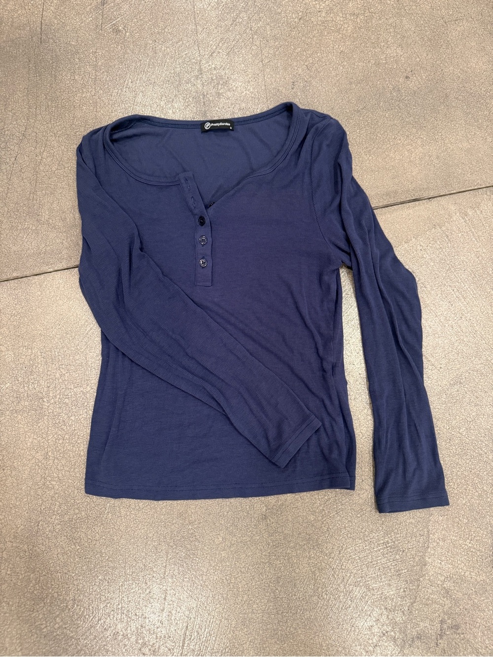Madewell Navy Long-Sleeve Henley Top